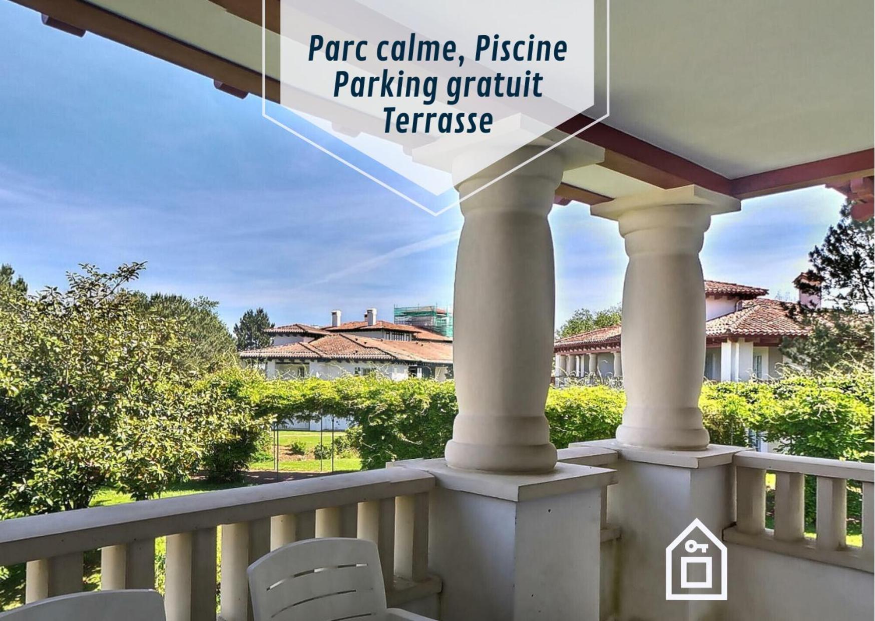 Hasparren-121 T2 Terrasse Et Piscine ยูร์รูญ ภายนอก รูปภาพ